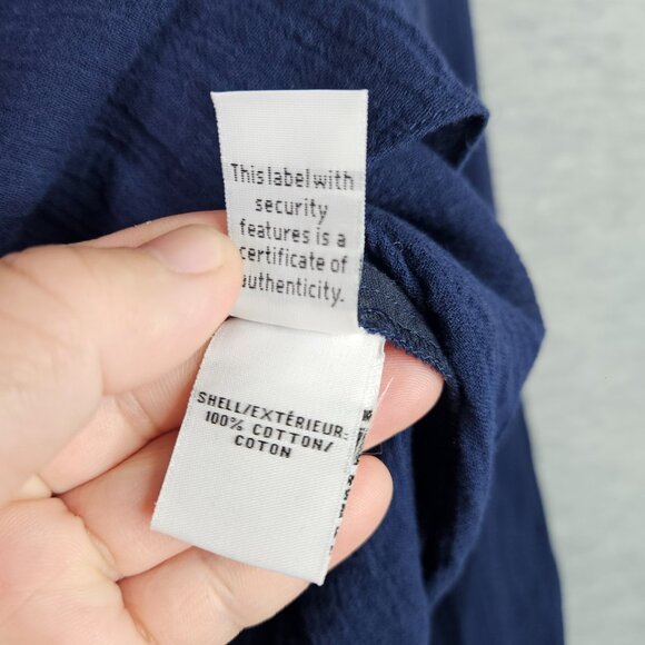 Diane von Furstenberg Women's Size 6 Navy Lace Trim Long Sleeve Blouse - Picture 5 of 8